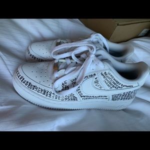 Nike Shoes - Custom Leah Kirsch lyrical AF1 Low White Nike Shoes - Custom Leah Kirsch lyrical AF1 Low White